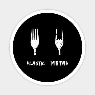 Heavy Metal fork, Palstic fork with scratches Magnet